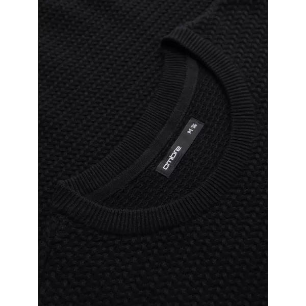 Pánský svetr OMBRE OM-SWSW-0119 BLACK 
