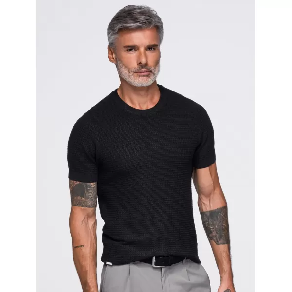  Pánské tričko OMBRE OM-TSCT-0303 BLACK 