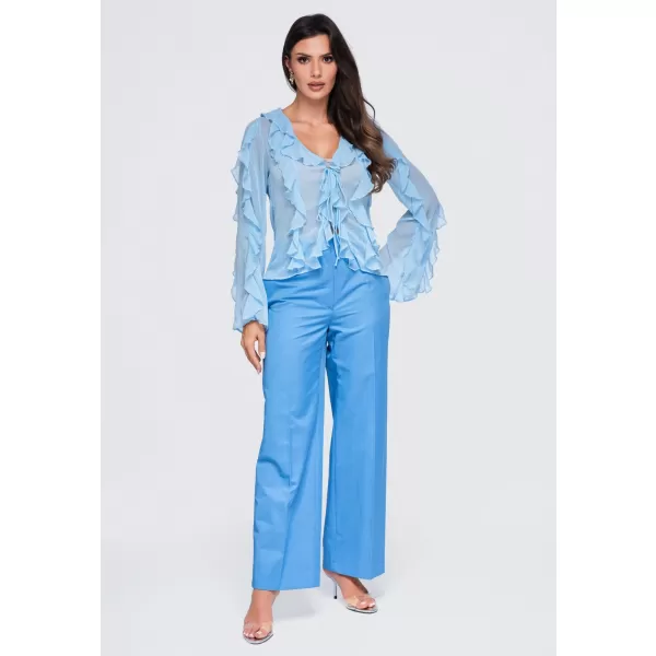 Dámská blůza OMBRE OW-TS-E0078 BLUE 