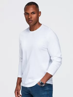 Pánské tričko OMBRE OM-LSBL-0142 WHITE
