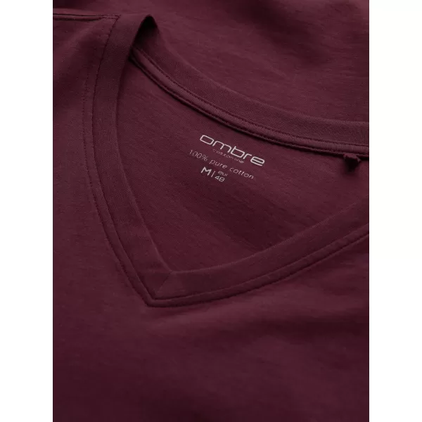  Pánské tričko OMBRE L171 BURGUNDY 