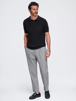 Pánské polo tričko OMBRE OM-POSS-0178 BLACK