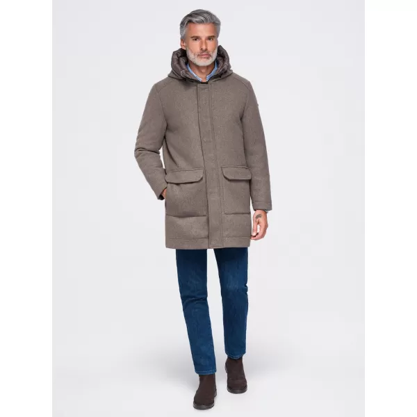  Pánská parka OMBRE OM-COWC-0161 ASH GREY 