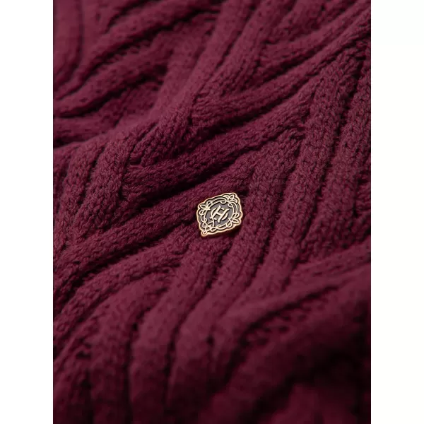  Pánský svetr OMBRE OM-SWSW-0190 BURGUNDY 