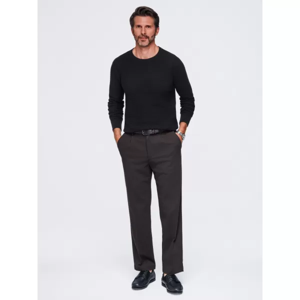  Pánský svetr OMBRE OM-SWSW-0119 BLACK 