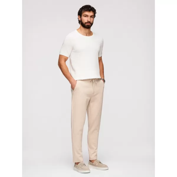  Pánské kalhoty OMBRE OM-PACP-0292 BEIGE 