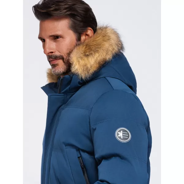  Pánská parka OMBRE OM-JALJ-0310 NAVY BLUE 