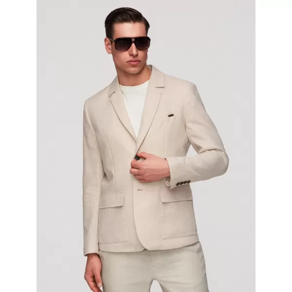  Pánské sako OMBRE M169 BEIGE 