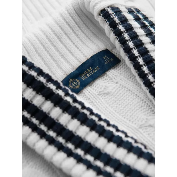  Pánský kardigan OMBRE OM-SWCD-0196 WHITE 