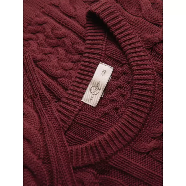  Pánský svetr OMBRE OM-SWSW-0191 BURGUNDY 