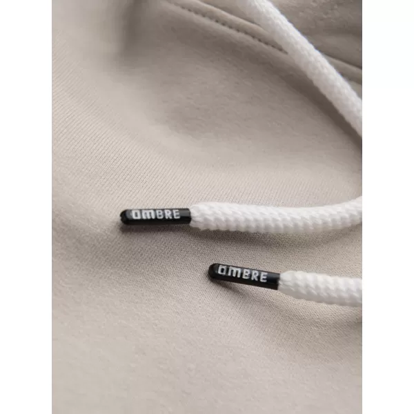  Pánská mikina OMBRE OM-SSBN-0270 LIGHT BEIGE 