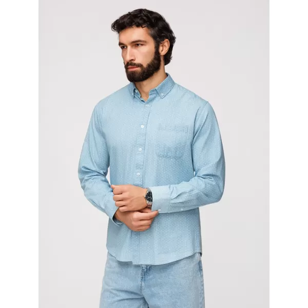  Pánská košile OMBRE K702 LIGHT BLUE 
