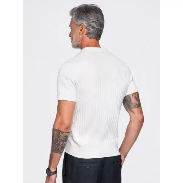  Pánské polo tričko OMBRE OM-POSS-0180 OFF-WHITE 