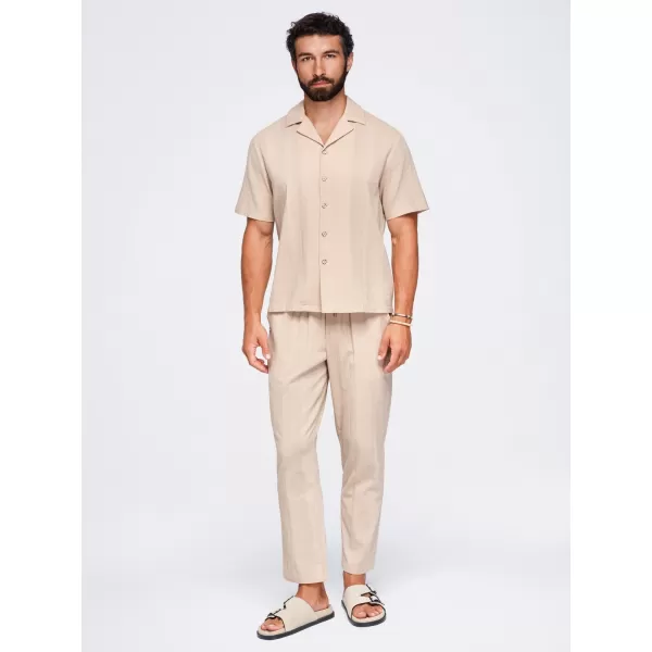  Pánská košile OMBRE OM-SHSS-0221 LIGHT BROWN 