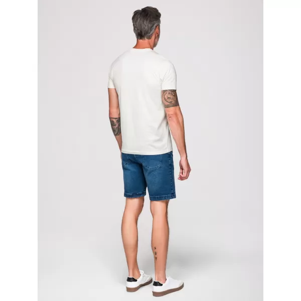  Pánské triko OMBRE OM-TSPT-0259 WHITE 