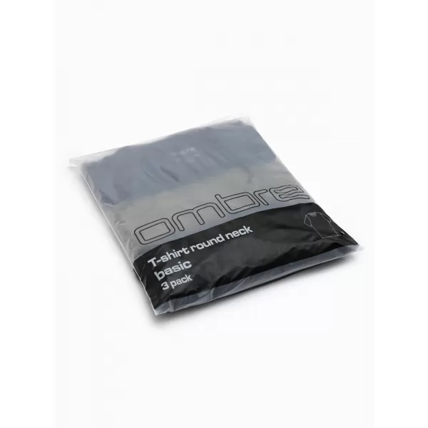  Pánské triko OMBRE OM-TSBS-0268 BLACK/GREEN/KHAKI 