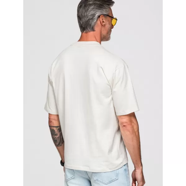  Pánské triko OMBRE OM-TSCT-0275 OFF-WHITE 