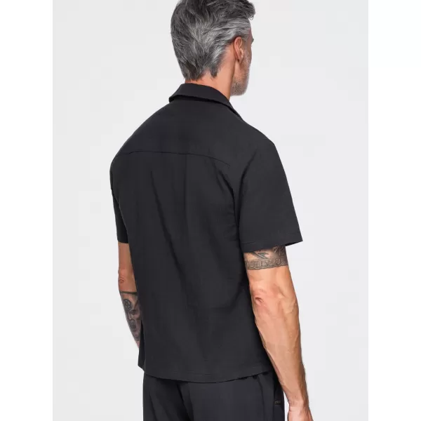  Pánská košile OMBRE OM-SHSS-0221 BLACK 