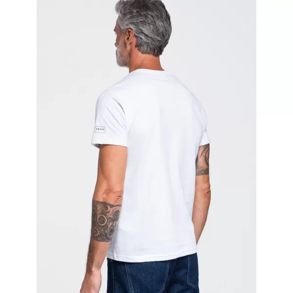  Pánské tričko OMBRE OM-TSPT-0297 WHITE 