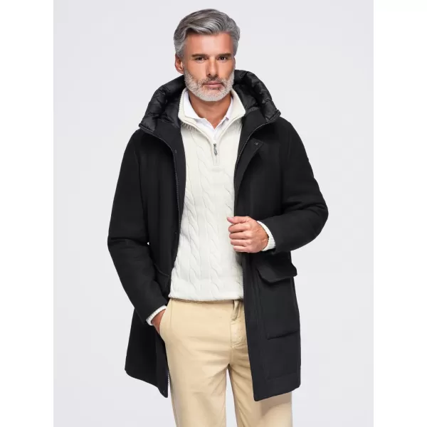  Pánská parka OMBRE OM-COWC-0161 BLACK 