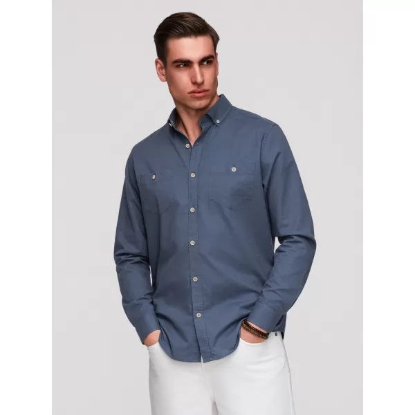  Pánská košile OMBRE N-OM-SHCS-0134 BLUE 