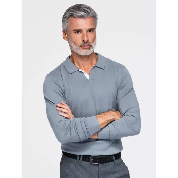  Pánská triko s límečkem OMBRE OM-POLS-0138 GREY 