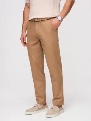 Pánské kalhoty OMBRE OM-PACP-0294 BROWN