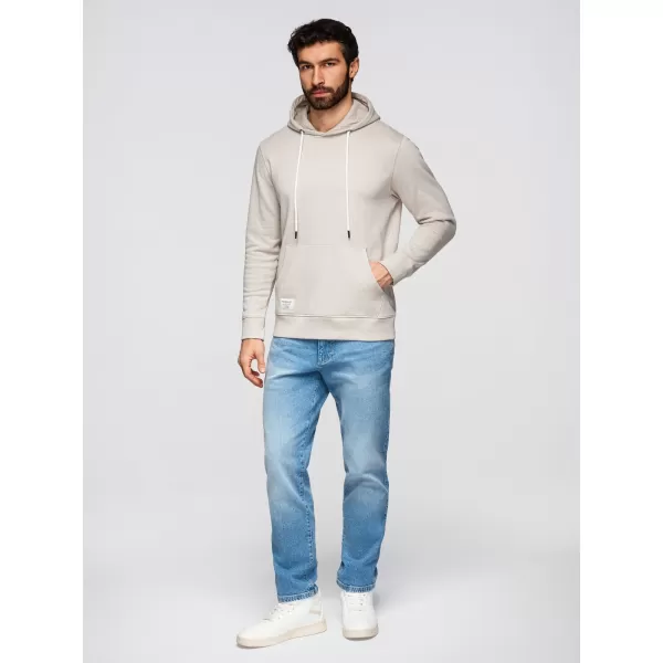  Pánská mikina OMBRE OM-SSBN-0270 LIGHT BEIGE 