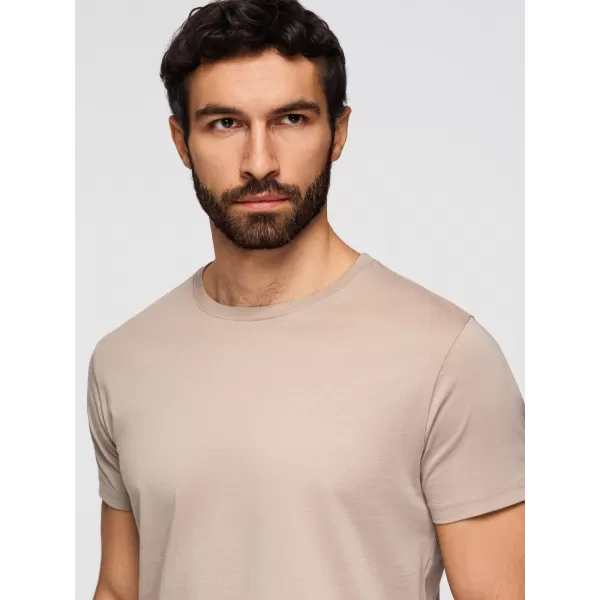  Pánské triko OMBRE OM-TSBS-0268 GREY-GREEN/WHITE/BEIGE 