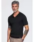 Pánské triko s límečkem OMBRE OM-POSS-0182 BLACK