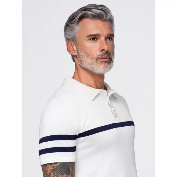  Pánské polo tričko OMBRE OM-POSS-0177 WHITE 