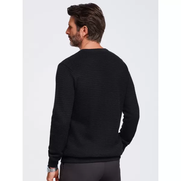  Pánský svetr OMBRE OM-SWSW-0119 BLACK 