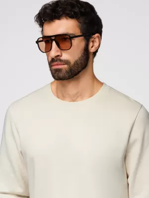 Pánská mikina OMBRE OM-SSBN-0271 CREAM