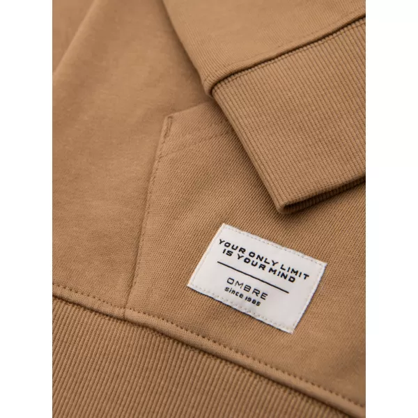  Pánská mikina OMBRE OM-SSBZ-0272 BROWN 