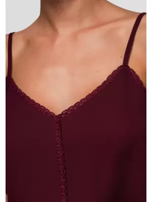 Dámské tílko OMBRE OW-TS-E0057 BURGUNDY