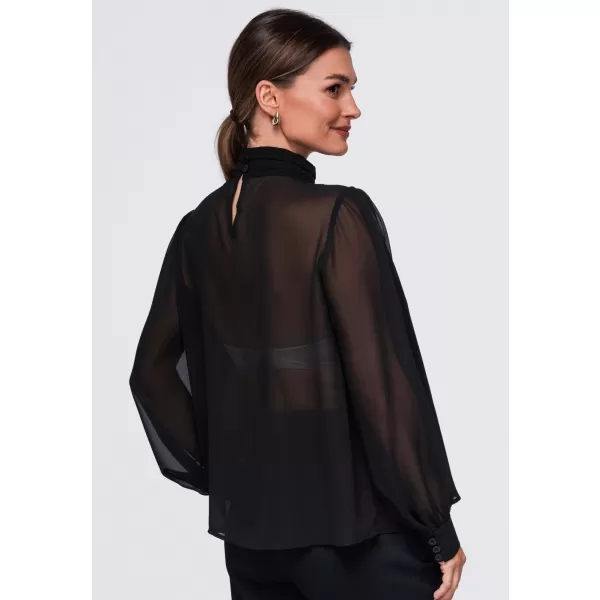 Dámská halenka OMBRE OW-TS-E0085 BLACK 