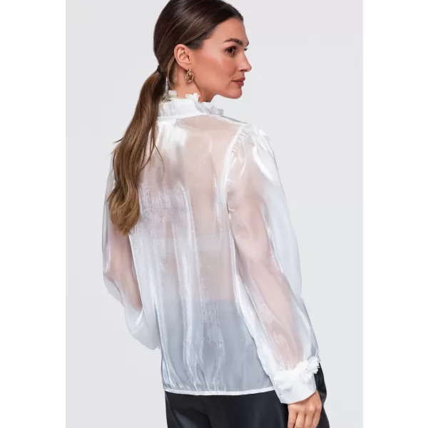  Dámská halenka OMBRE OW-TS-E0086 WHITE 