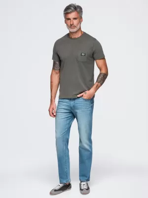 Pánské tričko OMBRE OM-TSCT-0305 GRAPHITE
