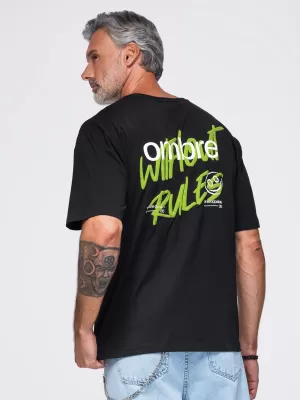 Pánské tričko OMBRE OM-TSPT-0284 BLACK