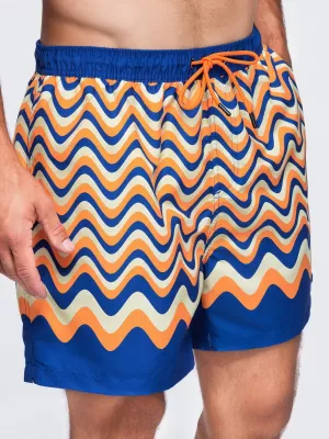 Pánské kraťasy OMBRE OM-SRSS-0221 ORANGE AND BLUE