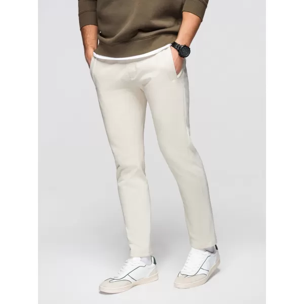  Pánské tepláky OMBRE OM-PABS-0304 CREAM 