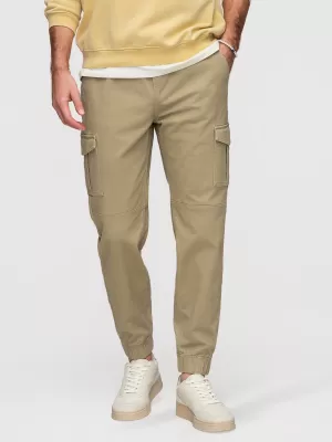 Pánské kalhoty OMBRE OM-PAJO-0290 KHAKI