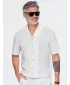 Pánská košile OMBRE OM-SHSS-0222 OFF-WHITE