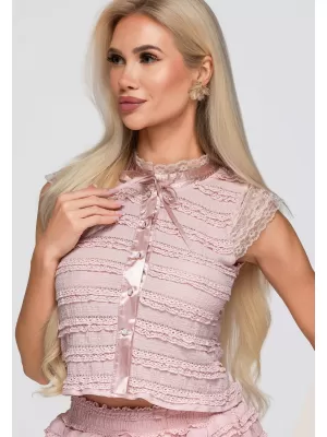 Dámská blůza OMBRE OW-TS-E0066 PINK