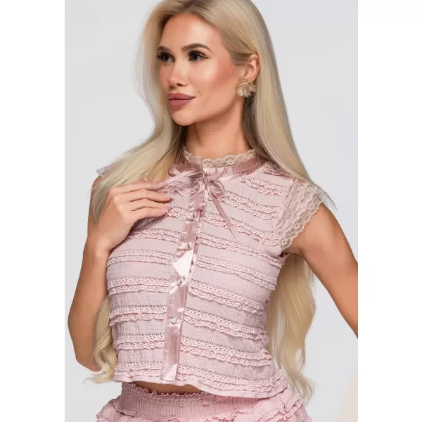  Dámská blůza OMBRE OW-TS-E0066 PINK 