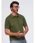 Pánské polo tričko OMBRE OM-POSS-0178 OLIVE