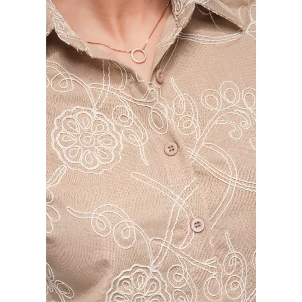  Dámská halenka OMBRE OW-SH-E0060 BEIGE 
