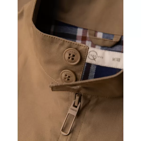 Pánská bunda OMBRE OM-JANP-0326 LIGHT BROWN 