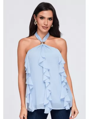 Dámská blůza OMBRE OW-TS-E0077 BLUE