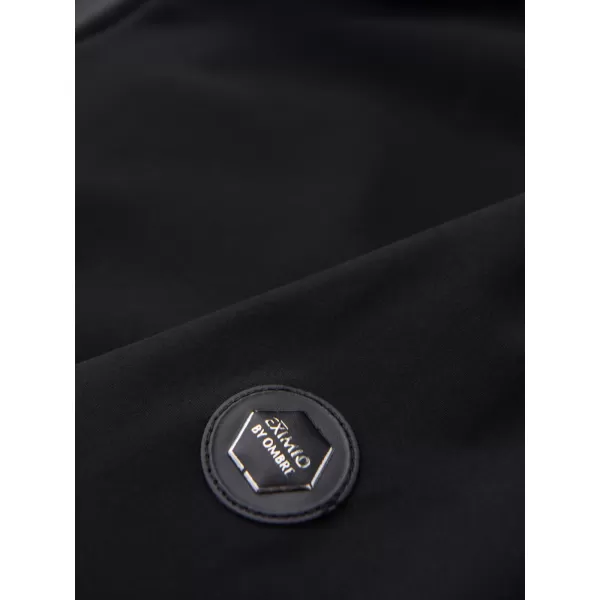  Pánská bunda s kapucí OMBRE OM-JANP-0233 BLACK 